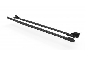 Street Pro Side Skirts Diffusers + Flaps Audi RS3 Sedan 8Y - Black + Gloss Flaps