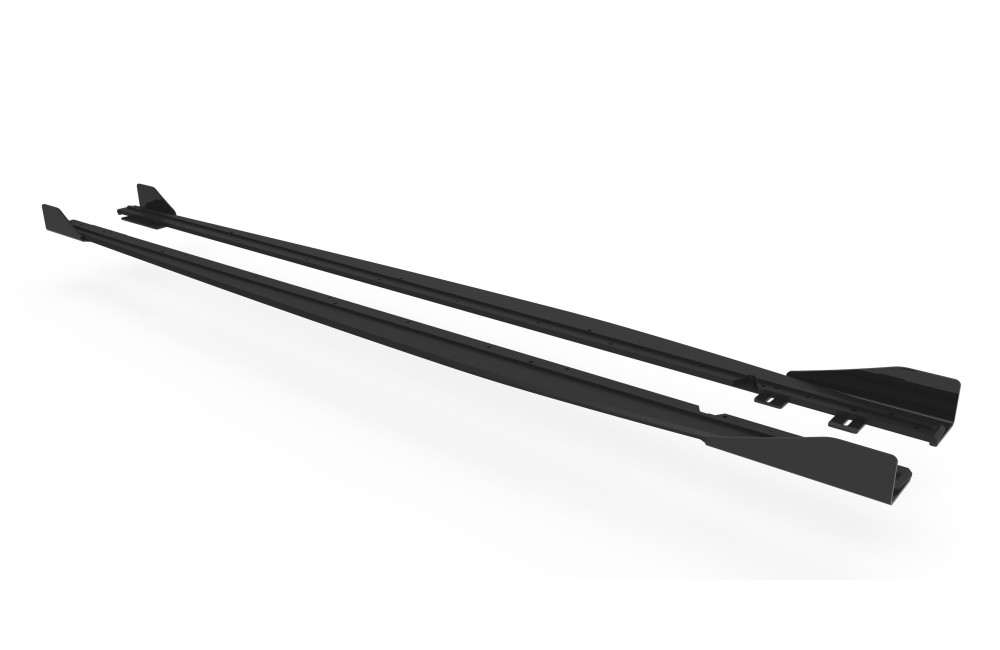 Street Pro Side Skirts Diffusers + Flaps Audi RS3 Sedan 8Y - Black + Gloss Flaps