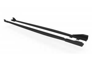 Street Pro Side Skirts Diffusers + Flaps Audi RS3 Sedan 8Y - Black + Gloss Flaps