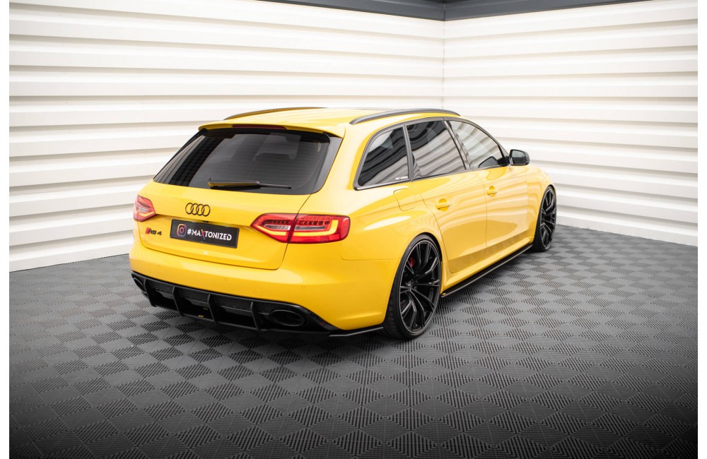 Street Pro Rear Side Splitters Audi RS4 B8 - Black