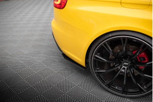 Street Pro Rear Side Splitters Audi RS4 B8 - Black