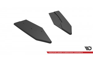 Street Pro Rear Side Splitters Audi RS4 B8 - Black