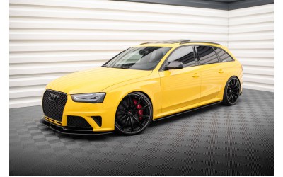 Street Pro Side Skirts Diffusers Audi RS4 B8 - Black