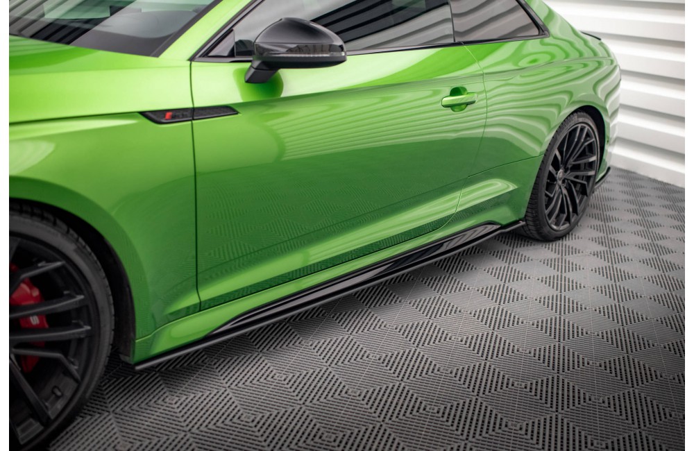 Street Pro Side Skirts Diffusers Audi RS5 Coupe F5 Facelift - Black