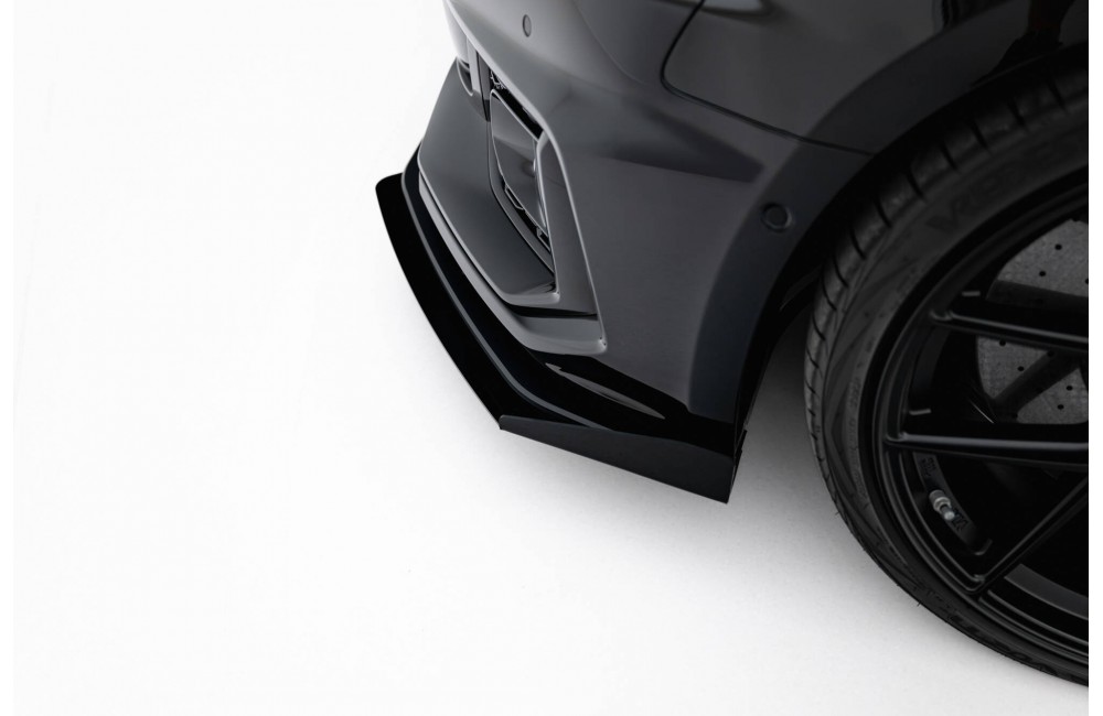 Street Pro Front Splitter + Flaps Audi RS5 Coupe / Sportback F5 - Black + Gloss Flaps