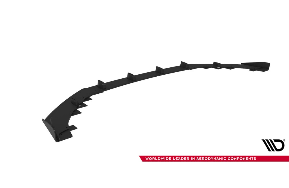 Street Pro Front Splitter + Flaps Audi RS5 Coupe / Sportback F5 - Black + Gloss Flaps