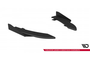 Street Pro Rear Side Splitters + Flaps Audi RS5 Sportback F5 - Black + Gloss Flaps