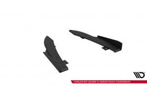 Street Pro Rear Side Splitters + Flaps Audi RS5 Sportback F5 - Black + Gloss Flaps