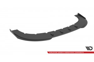 Street Pro Front Splitter + Flaps Audi RS6 Avant C6 - Black + Gloss Flaps