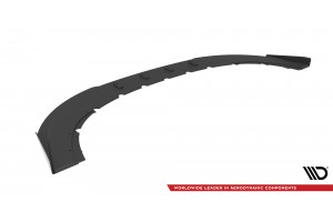 Street Pro Front Splitter + Flaps Audi RS6 Avant C6 - Black + Gloss Flaps