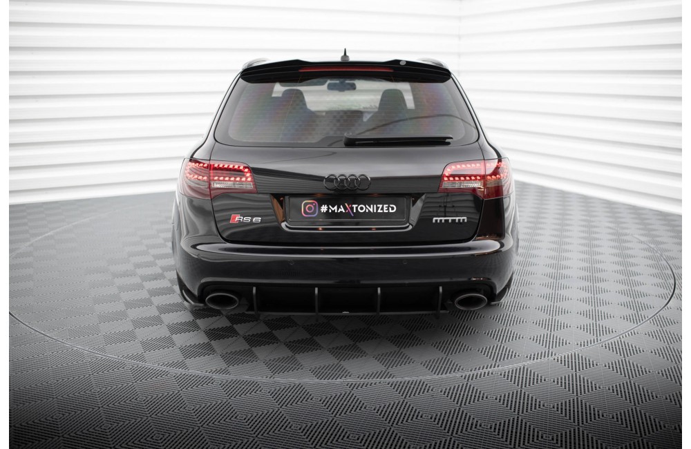 Street Pro Rear Side Splitters Audi RS6 Avant C6 - Black