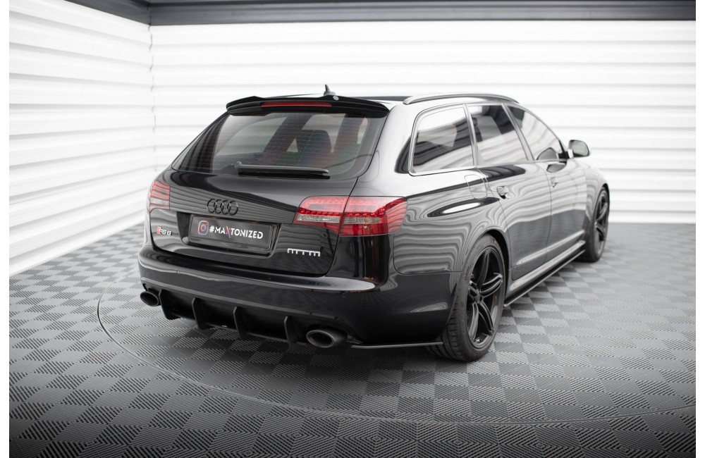 Street Pro Rear Side Splitters Audi RS6 Avant C6 - Black