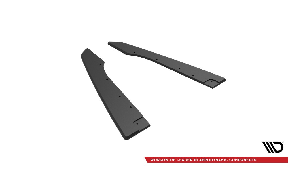 Street Pro Rear Side Splitters Audi RS6 Avant C6 - Black