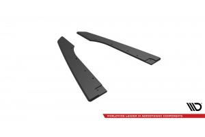 Street Pro Rear Side Splitters Audi RS6 Avant C6 - Black