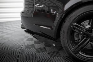Street Pro Rear Side Splitters + Flaps Audi RS6 Avant C6 - Black + Gloss Flaps