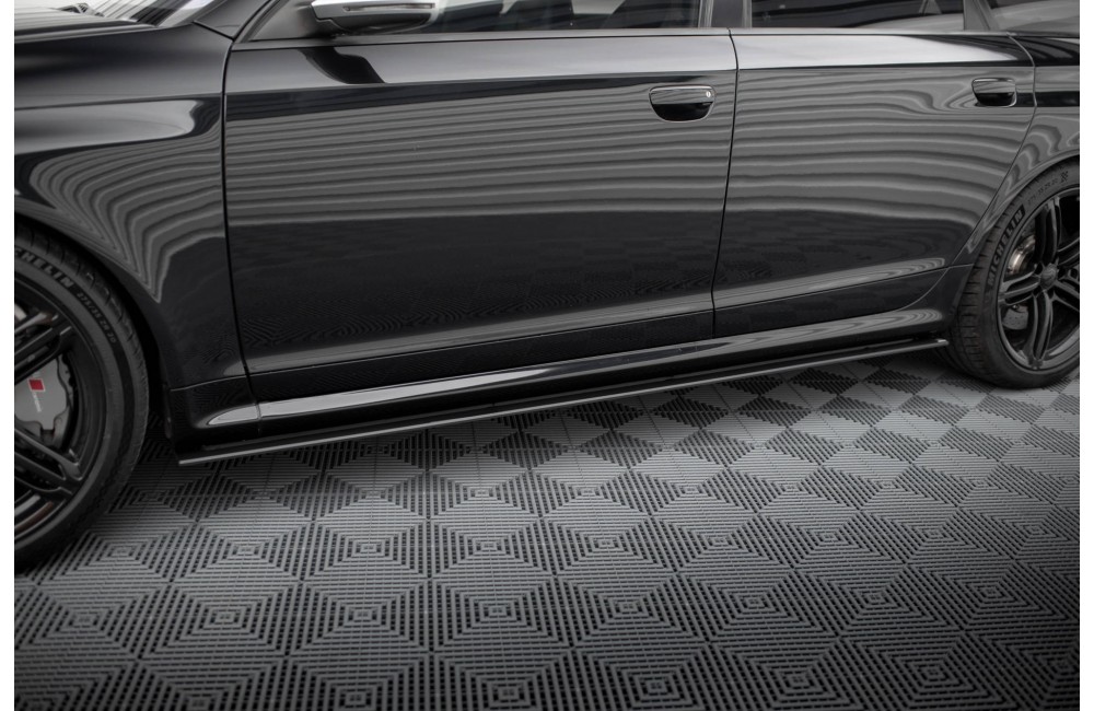 Street Pro Side Skirts Diffusers Audi RS6 Avant C6 - Black Street Pro Side Skirts Diffusers Audi RS6 Avant C6 - Black