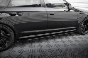 Street Pro Side Skirts Diffusers + Flaps Audi RS6 Avant C6 - Black + Gloss Flaps Street Pro Side Skirts Diffusers + Flaps Audi RS6 Avant C6 - Black + Gloss Flaps
