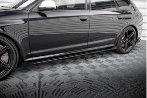 Street Pro Side Skirts Diffusers + Flaps Audi RS6 Avant C6 - Black + Gloss Flaps Street Pro Side Skirts Diffusers + Flaps Audi RS6 Avant C6 - Black + Gloss Flaps