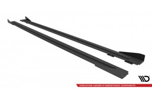 Street Pro Side Skirts Diffusers + Flaps Audi RS6 Avant C6 - Black + Gloss Flaps Street Pro Side Skirts Diffusers + Flaps Audi RS6 Avant C6 - Black + Gloss Flaps