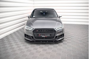 Street Pro Front Splitter Audi S3 / A3 S-Line Sportback 8V Facelift - Black
