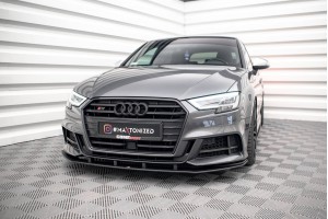 Street Pro Front Splitter Audi S3 / A3 S-Line Sportback 8V Facelift - Black