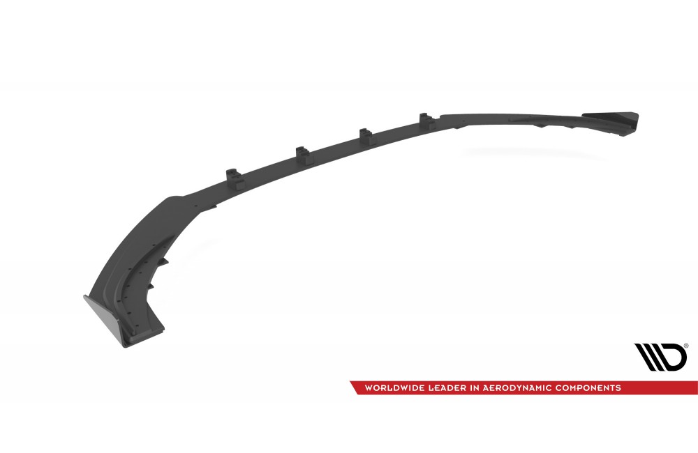 Street Pro Front Splitter V.1 + Flaps Audi S3 / A3 S-Line Sportback 8V Facelift - Black + Gloss Flaps