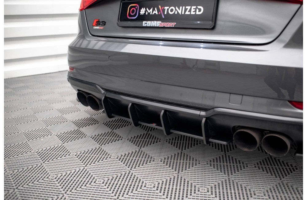Street Pro Rear Diffuser Audi S3 Sportback 8V Facelift - Black