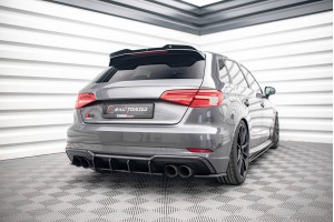Street Pro Rear Diffuser Audi S3 Sportback 8V Facelift - Black