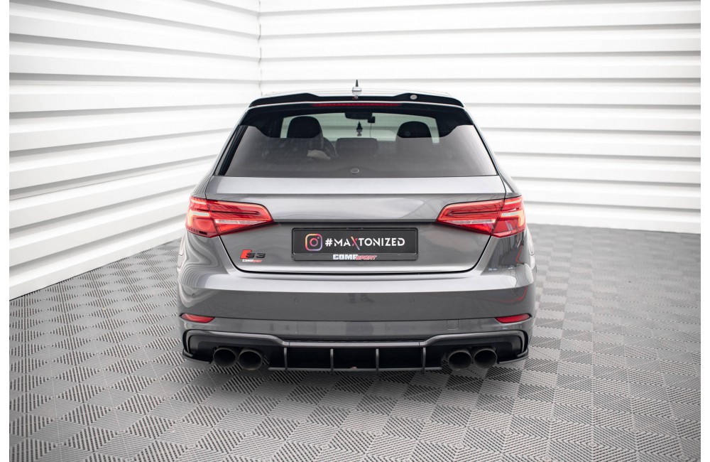 Street Pro Rear Side Splitters Audi S3 Sportback 8V Facelift - Black