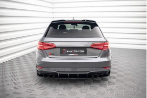 Street Pro Rear Side Splitters Audi S3 Sportback 8V Facelift - Black