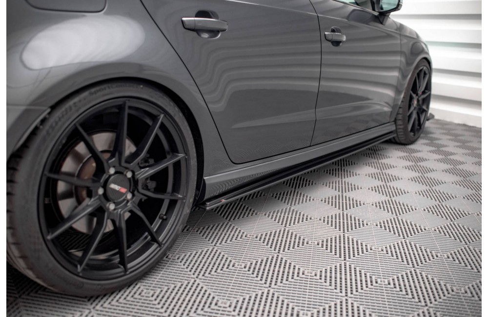 Street Pro Side Skirts Diffusers Audi S3 / A3 S-Line Sportback 8V Facelift - Black Street Pro Side Skirts Diffusers Audi S3 / A3 S-Line Sportback 8V Facelift - Black