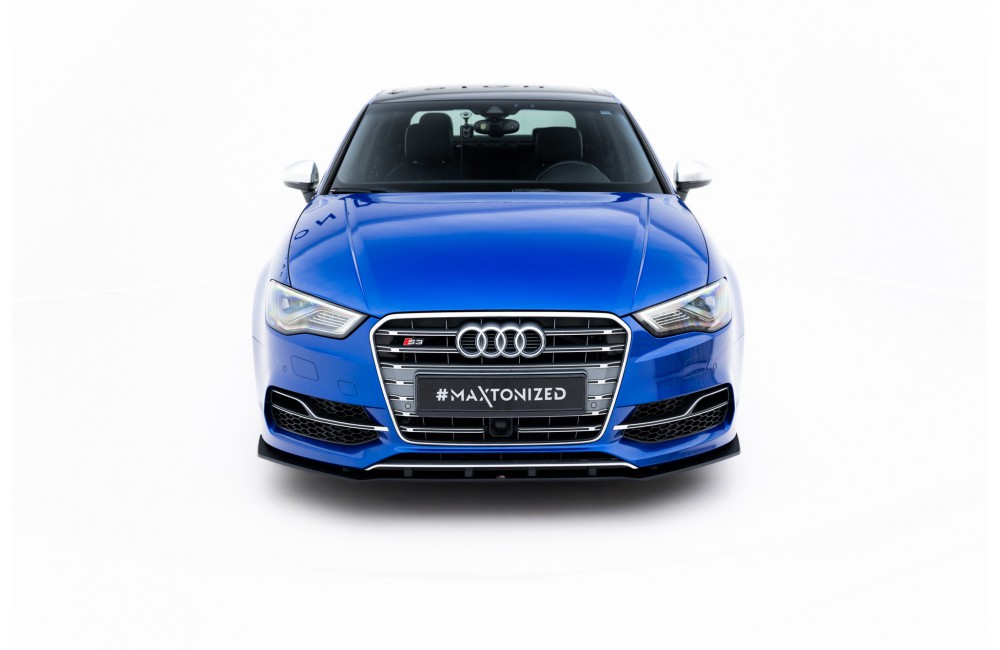 Street Pro Front Splitter Audi S3 / A3 S-Line Sedan 8V - Black