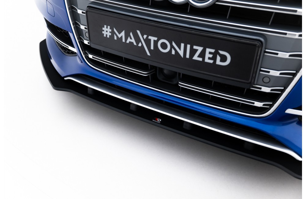 Street Pro Front Splitter Audi S3 / A3 S-Line Sedan 8V - Black