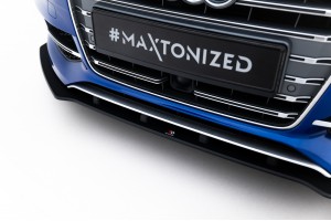 Street Pro Front Splitter Audi S3 / A3 S-Line Sedan 8V - Black
