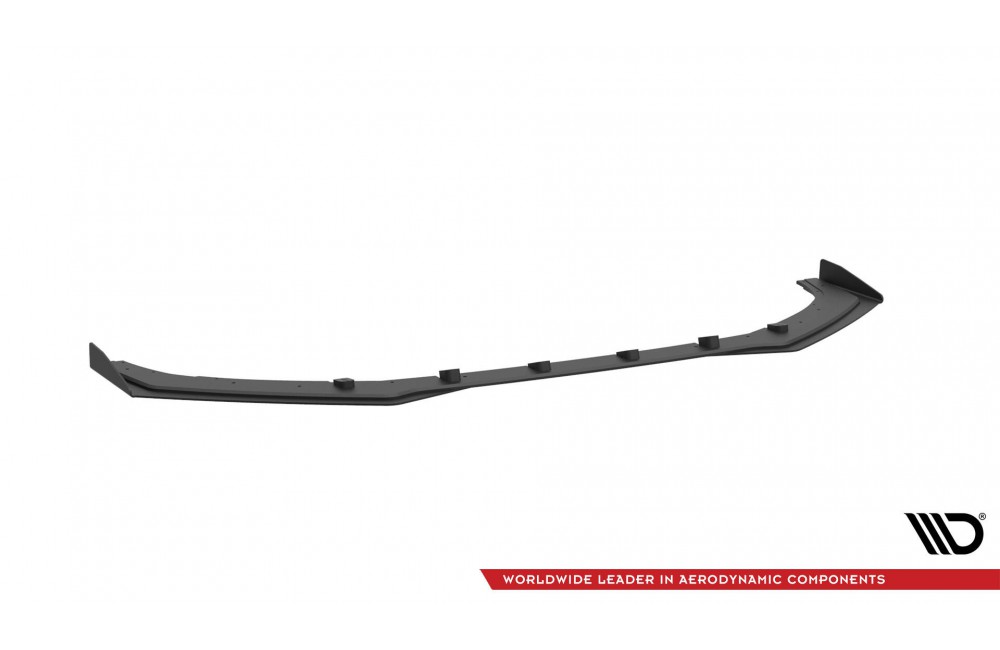 Street Pro Front Splitter + Flaps Audi S3 / A3 S-Line Sedan 8V - Black + Gloss Flaps