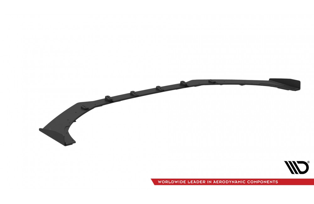 Street Pro Front Splitter + Flaps Audi S3 / A3 S-Line Sedan 8V - Black + Gloss Flaps