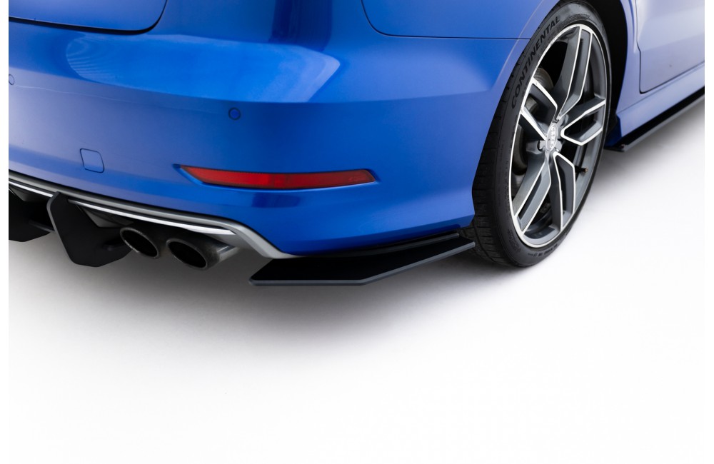 Street Pro Rear Side Splitters  Audi S3 Sedan 8V - Black
