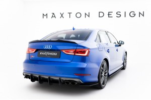 Street Pro Rear Side Splitters  Audi S3 Sedan 8V - Black