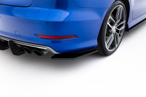 Street Pro Rear Side Splitters  Audi S3 Sedan 8V - Black