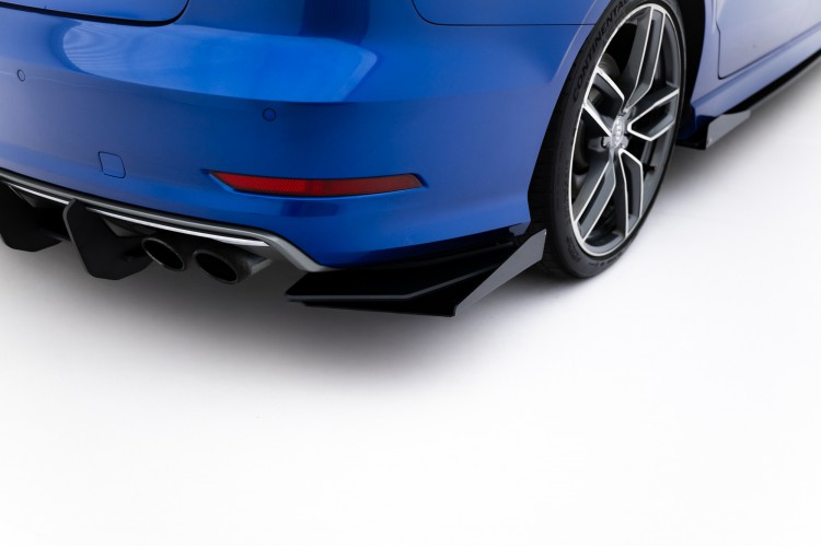 Street Pro Πίσω Πλευρικοί Splitters + Flaps Audi S3 Sedan 8V