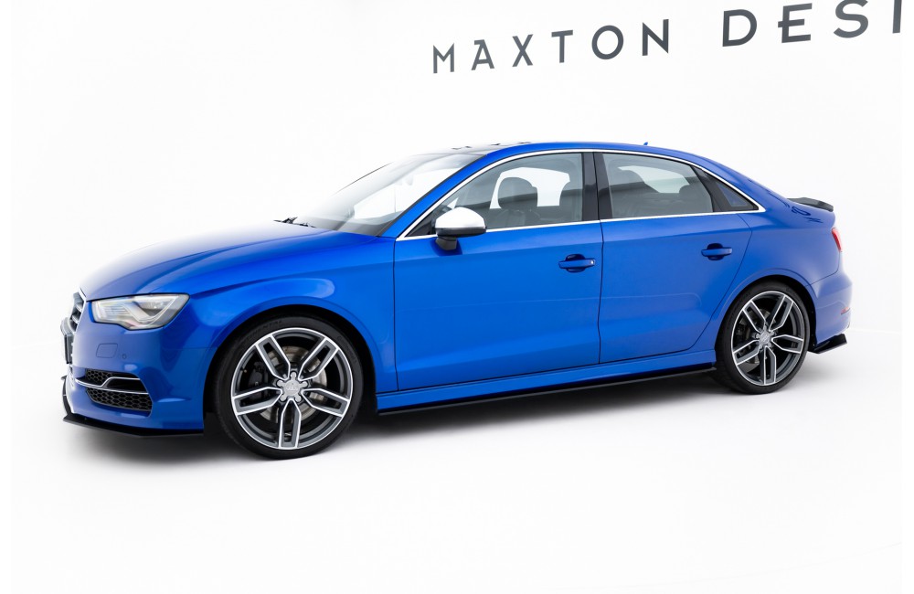 Street Pro Side Skirts Diffusers Audi S3 / A3 S-Line Sedan 8V - Black Street Pro Side Skirts Diffusers Audi S3 / A3 S-Line Sedan 8V - Black