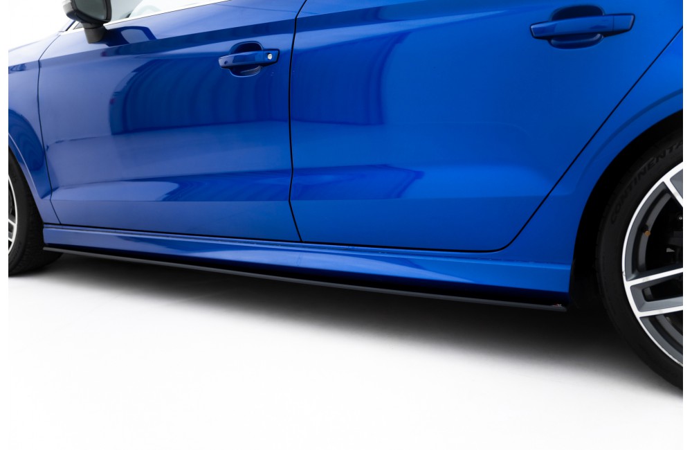 Street Pro Side Skirts Diffusers Audi S3 / A3 S-Line Sedan 8V - Black Street Pro Side Skirts Diffusers Audi S3 / A3 S-Line Sedan 8V - Black