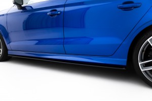 Street Pro Side Skirts Diffusers Audi S3 / A3 S-Line Sedan 8V - Black Street Pro Side Skirts Diffusers Audi S3 / A3 S-Line Sedan 8V - Black