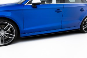 Street Pro Side Skirts Diffusers Audi S3 / A3 S-Line Sedan 8V - Black Street Pro Side Skirts Diffusers Audi S3 / A3 S-Line Sedan 8V - Black