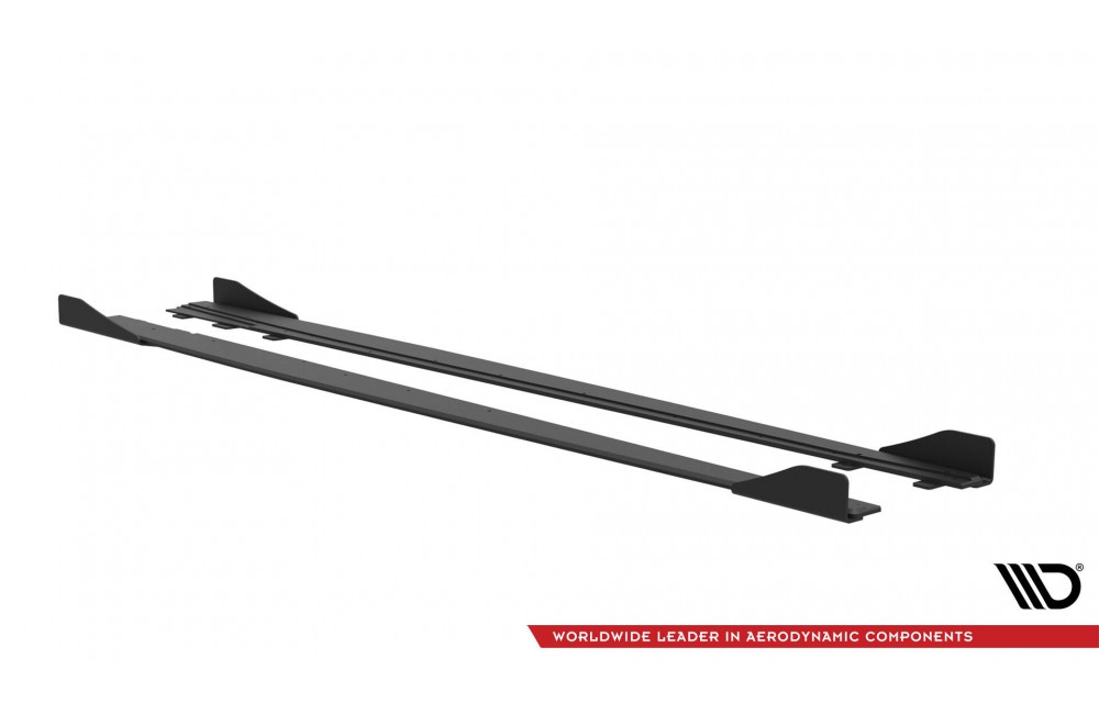 Street Pro Side Skirts Diffusers + Flaps Audi S3 / A3 S-Line Sedan 8V - Black + Gloss Flaps Street Pro Side Skirts Diffusers + Flaps Audi S3 / A3 S-Line Sedan 8V - Black + Gloss Flaps