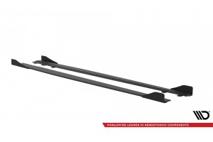 Street Pro Side Skirts Diffusers + Flaps Audi S3 / A3 S-Line Sedan 8V - Black + Gloss Flaps Street Pro Side Skirts Diffusers + Flaps Audi S3 / A3 S-Line Sedan 8V - Black + Gloss Flaps