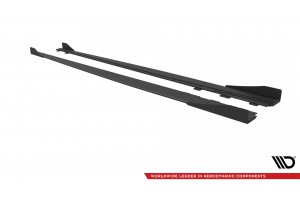 Street Pro Side Skirts Diffusers + Flaps Audi S3 / A3 S-Line Sedan 8V - Black + Gloss Flaps Street Pro Side Skirts Diffusers + Flaps Audi S3 / A3 S-Line Sedan 8V - Black + Gloss Flaps