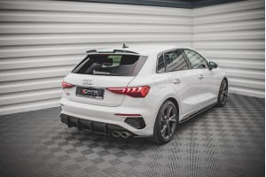 Street Pro Rear Side Splitters Audi S3 Sportback 8Y - Black