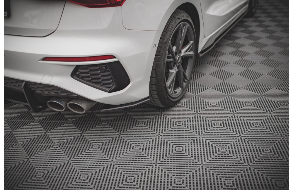 Street Pro Rear Side Splitters Audi S3 Sportback 8Y - Black