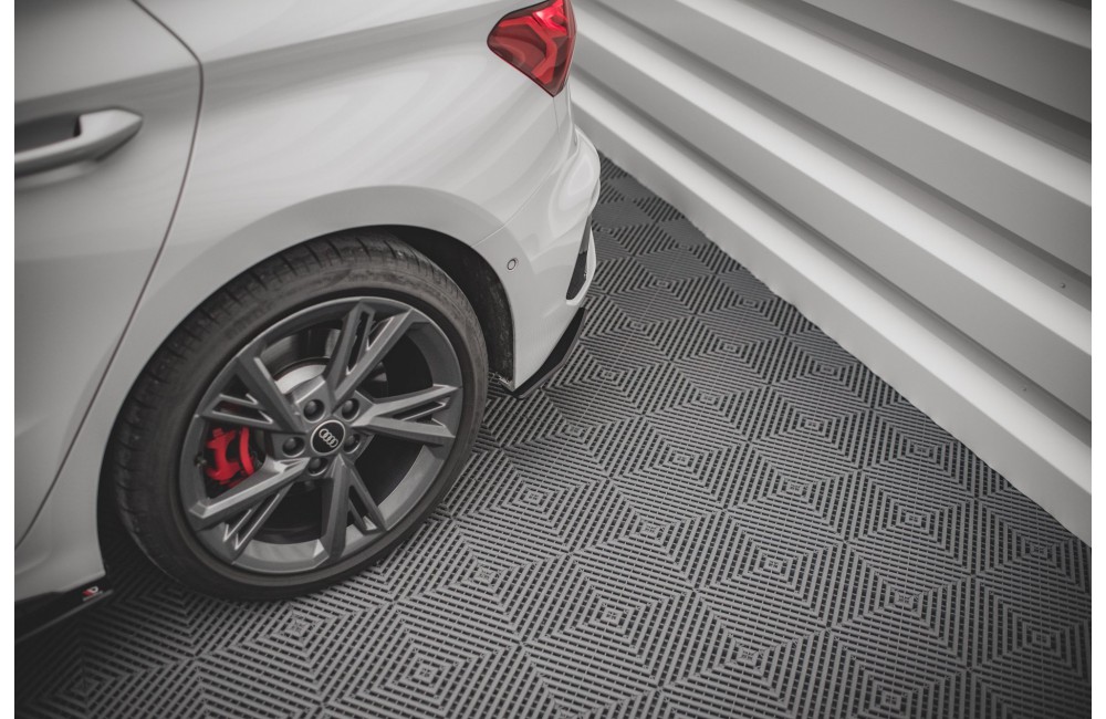 Street Pro Rear Side Splitters Audi S3 Sportback 8Y - Black
